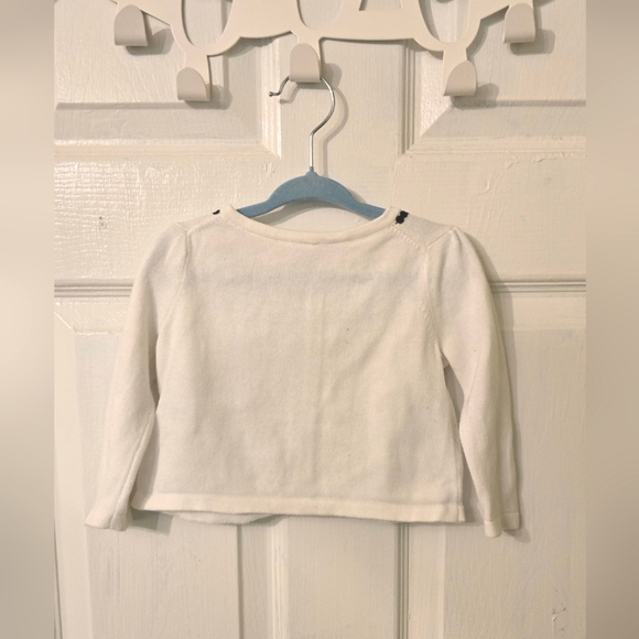 Baby Girl Janie and Jack  White Cardigan With Floral Detail Size 6-12M - Picture 2 of 3